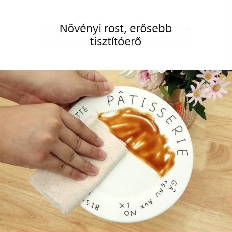 Egyszer használatos luffa kendő olajfelszívó, konyhai törlőkendő és felületek tisztítására, mikroszálas