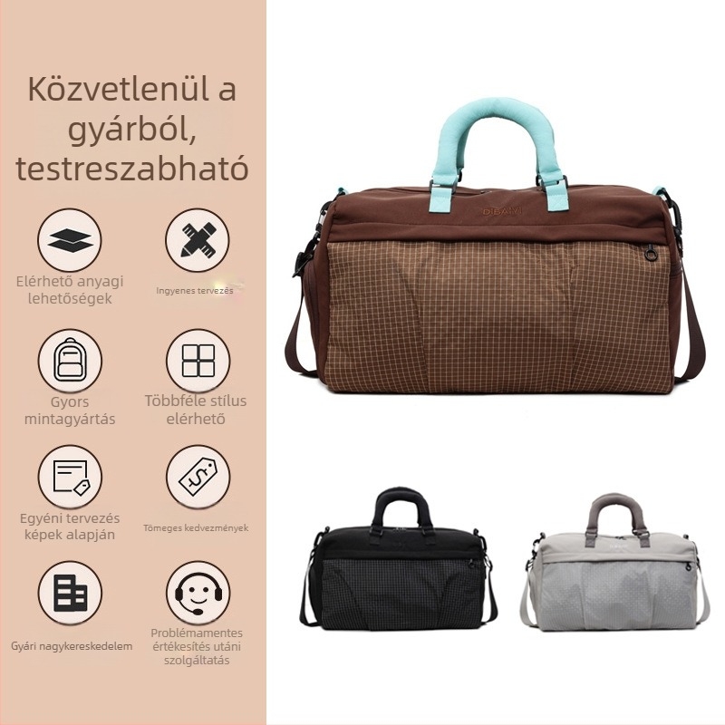 Nagy kapacitású utazótáska, könnyű nylon tote rövid utakhoz