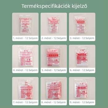 Átlátszó PE zipzáras zacskók, vastagított, 12 mil vastagság, több méret
