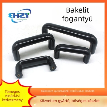 Ipari Bakelit U-alakú kilincs, ovális kivitel, belső menet