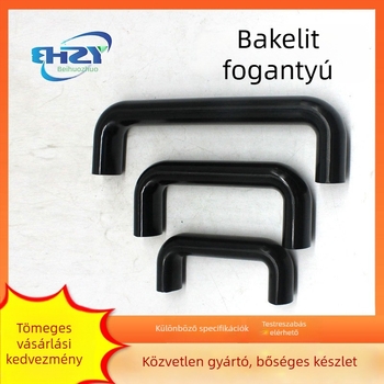 Ipari Bakelit U-alakú kilincs, ovális kivitel, belső menet