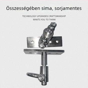 Testreszabott 304/316 rozsdamentes acél szélvédett zár függönyfalra szerelt ablakmosó gépekhez, kiegészítők rögzítő csappal és biztonsági csattal