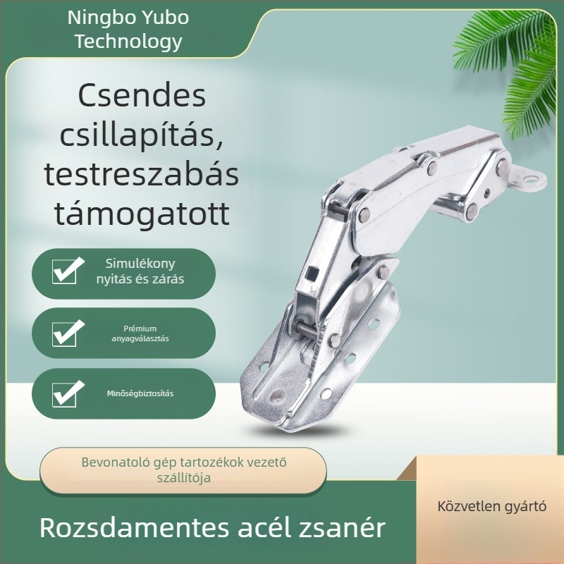 Csukló cinkötvözetből, csiszolt felülettel, kétajtós hűtőhöz és fagyasztóhoz