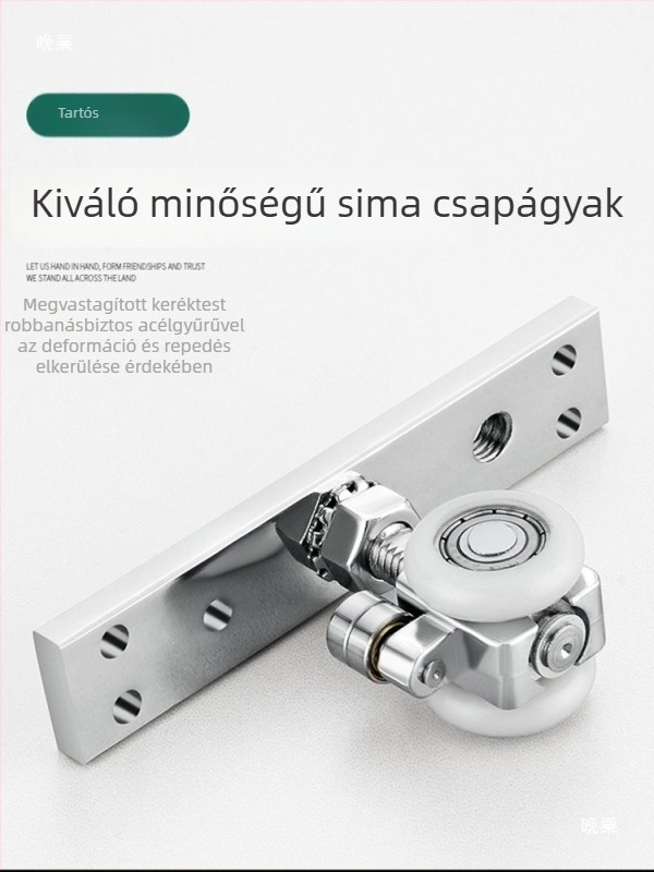 Összecsukható ablakhoz készült sín- és görgő készlet fa ajtókhoz, bal és jobb oldalú tolóajtókhoz, erkély elválasztó vezetősínnel