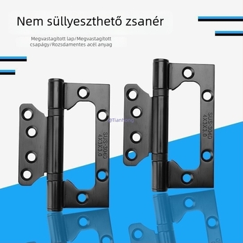 Három darabos rozsdamentes acél ajtózsanér-készlet, megvastított, fúrás nélkül, csendes faajtókhoz, 4 és 5 hüvelykes méretben