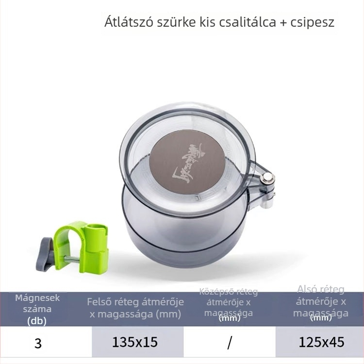 Univerzális mágneses etetőlemez készlet horgászathoz, doboz és szék, két- és háromszintes etetőlemezek és nyitott etetőmedence