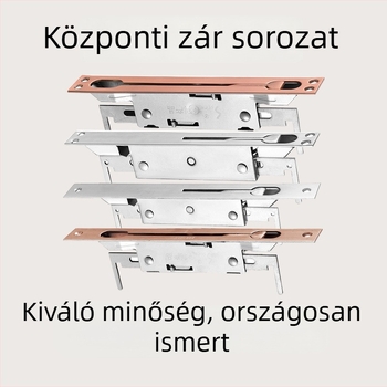 Központi zárócsap ajtó kiegészítők kétszárnyú ajtókhoz, villa tűzvédelmi ajtó, rejtett felső és alsó kampók, rozsdamentes acél csavar típusú hangszigetelő szalag