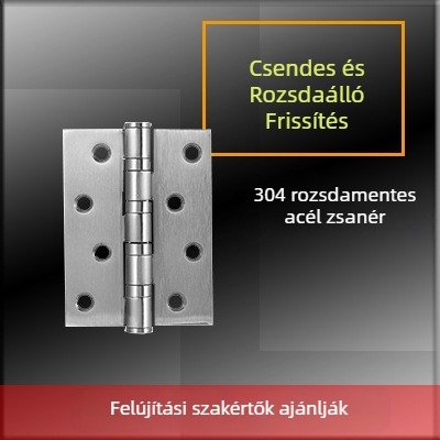 Rozsdamentes acél hajtogatható ajtózsanérok készlet faajtókhoz, 4in és 5in csapágyas zsanérok