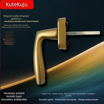 Fekete antik bronz kilincs kerek alapú, négyszögletes tengelyű, alumínium ötvözetes ajtók és ablakok számára