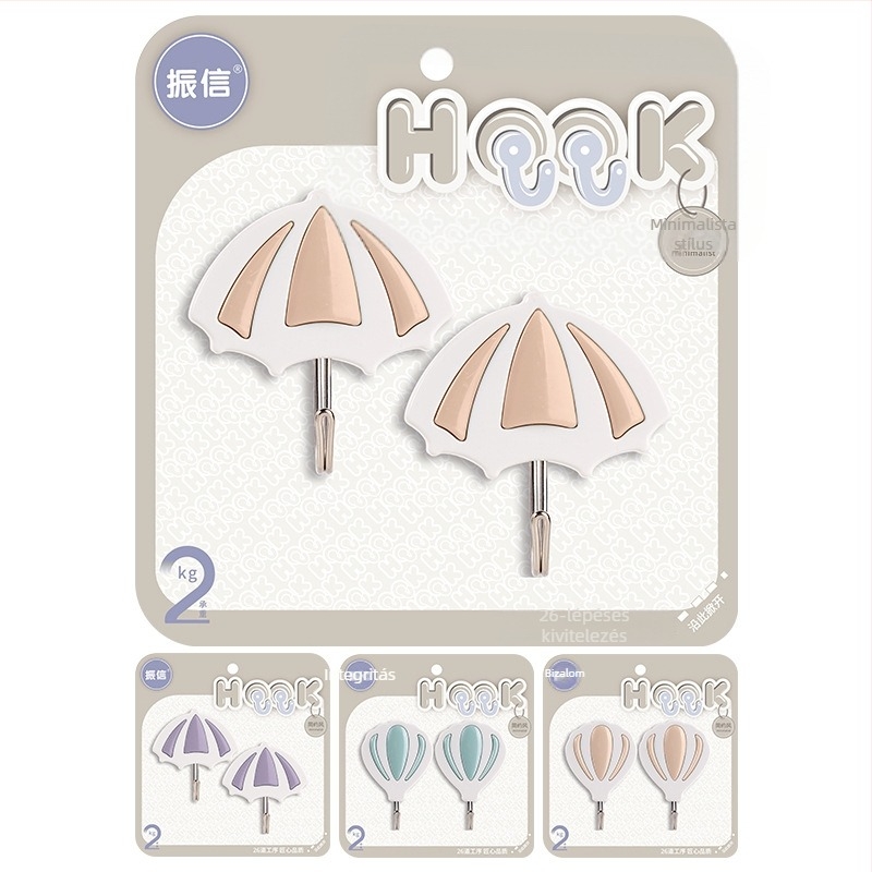 2 darab öntapadó falikampó, modern minimalist design, teherbírás 2 kg-ig, fúrás nélküli telepítés