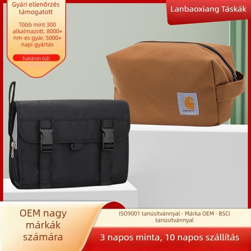 Személyre szabott vízálló és strapabíró uniszex utazási neszesszer nagy kapacitású rekeszekkel