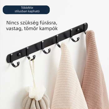 Falra szerelhető ruhatartó, masszív kivitel, 15 kg-ig terhelhető, alumíniumötvözetből, fúrás nélkül