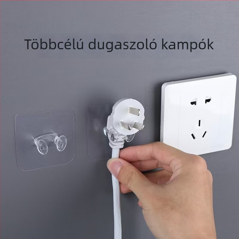 Kreatív dugasz- és kábelakasztó ragasztóval, fúrás nélkül