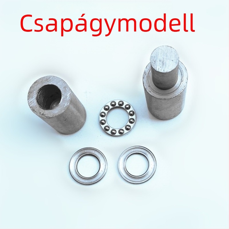 Vas ajtócsukló hengertengellyel és csapágyakkal