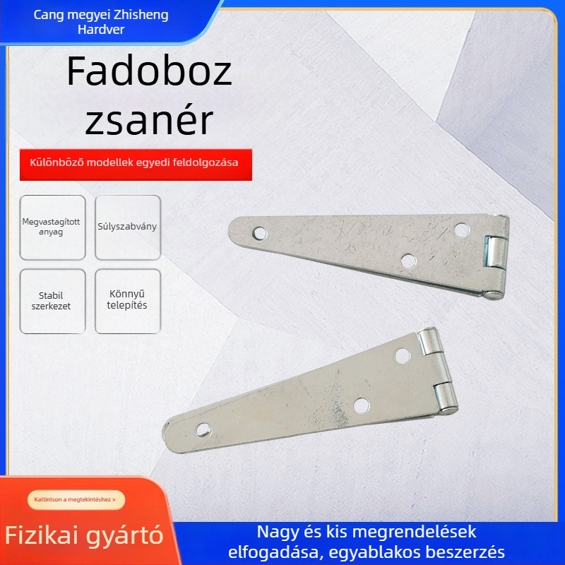Galvanizált fa doboz ajtó- és ablakcsuklók, hajlékony és síknyitású csuklók, ajtó és ablak közti tömítőszalag