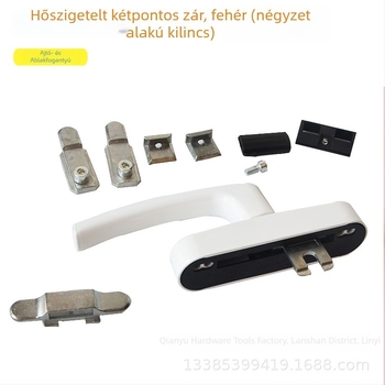 Kétpontos zárfogantyú hőszigetelt UPVC ablakokhoz