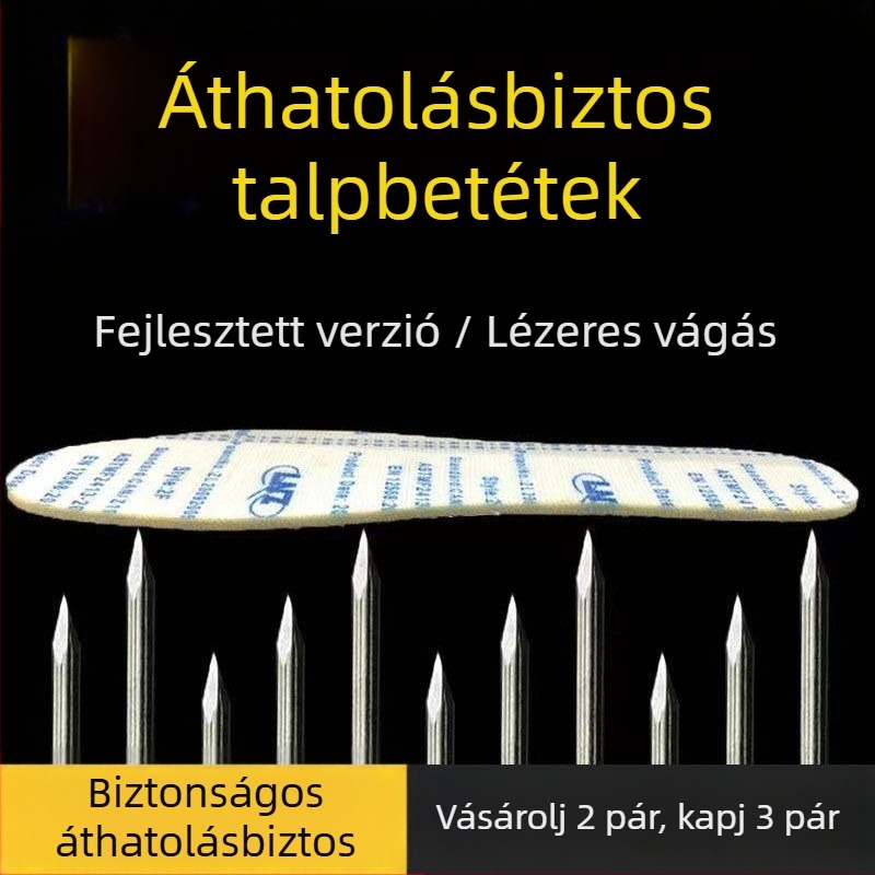 Fa kemény talp munkához, perforáció- és szögellenálló, deformációmentes, szilárd tartás