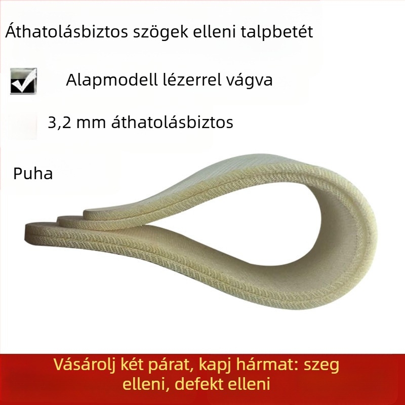 Fa kemény talp munkához, perforáció- és szögellenálló, deformációmentes, szilárd tartás