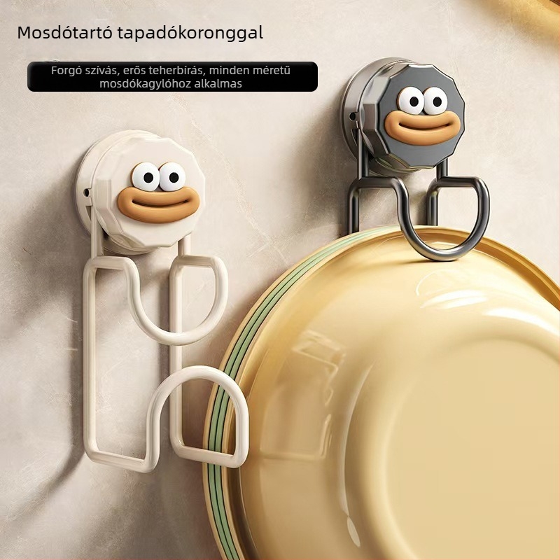 Fúrás nélküli falra szerelhető mosdókagyló-fogas – multifunkcionális tároló