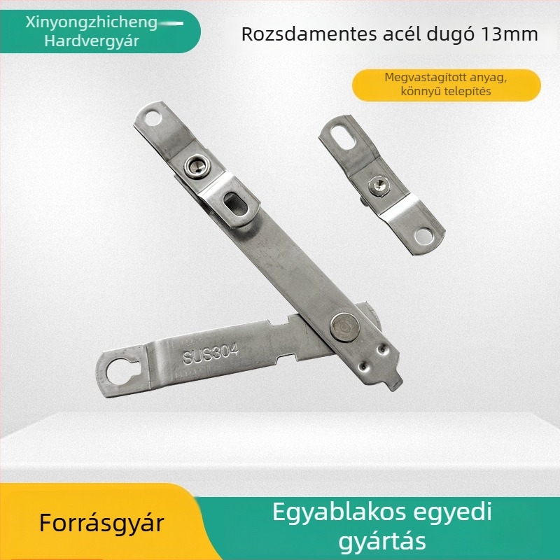 Nyíló ablak korlátozó és zár, rozsdamentes acél