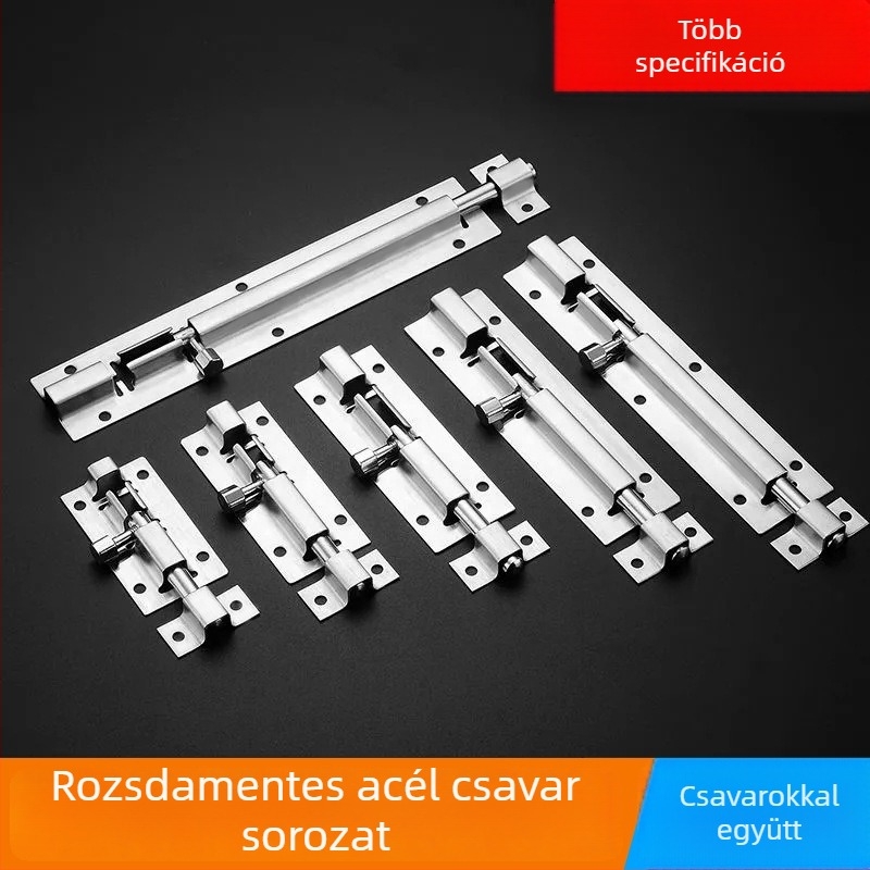 Rozsdamentes acél ajtócsap vastagított kivitelben, faajtókhoz