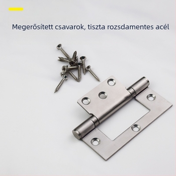 Rozsdamentes acélból készült excentrikus pánt beltéri ajtókhoz, méretek 4×3×2.5, csatorna nélküli levélpánt