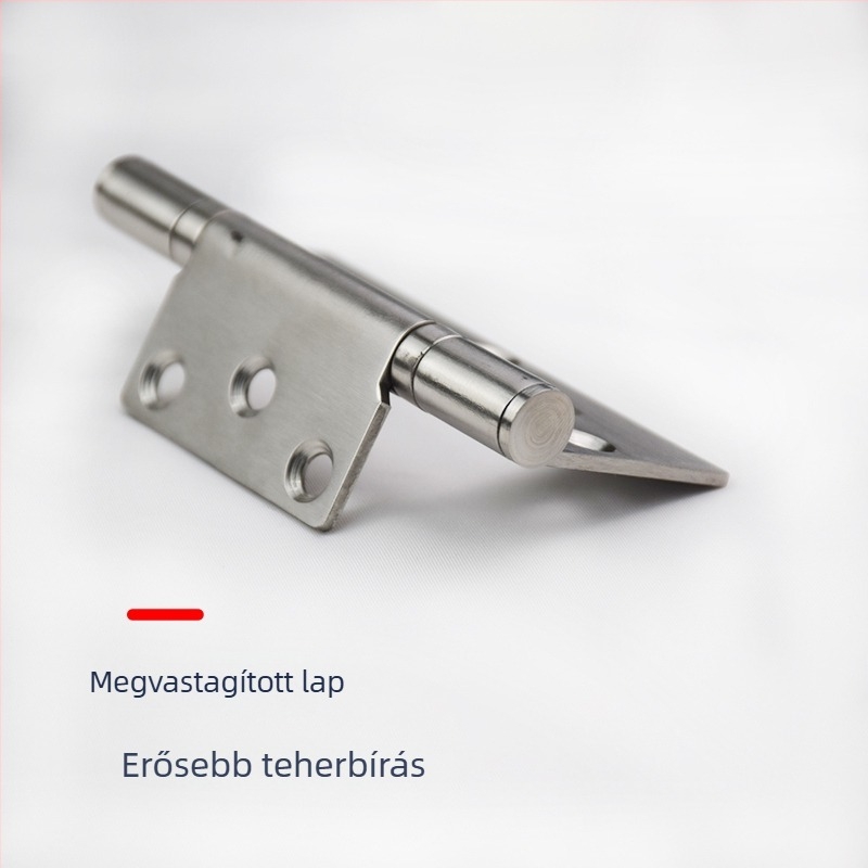 Rozsdamentes acélból készült excentrikus pánt beltéri ajtókhoz, méretek 4×3×2.5, csatorna nélküli levélpánt