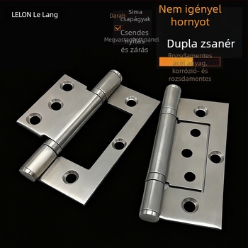 4 hüvelykes megvastított rozsdamentes acél zsanér, csatorna nélküli, hangtalan csapágyas, beltéri és fa ajtókhoz, offset zsanér, modell RDH-16