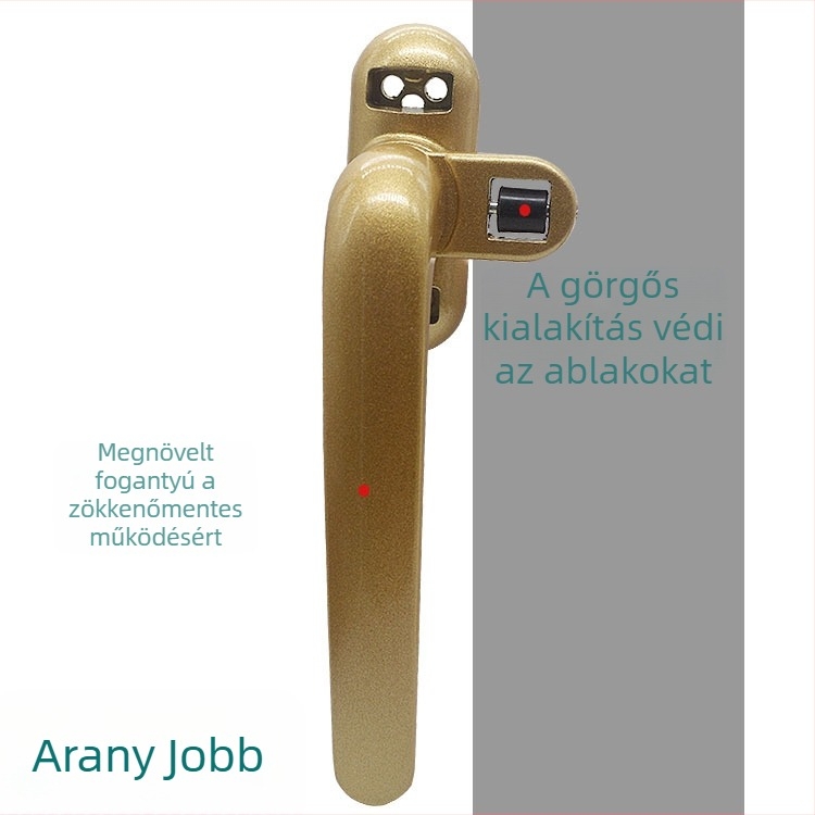Tömör görgős ablakfogantyú alumíniumötvözetből, nyíló és csúszó ablakokhoz, modell H006