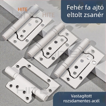 Rozsdamentes acél ajtópánt, 4-5 hüvelyk, fehér felület
