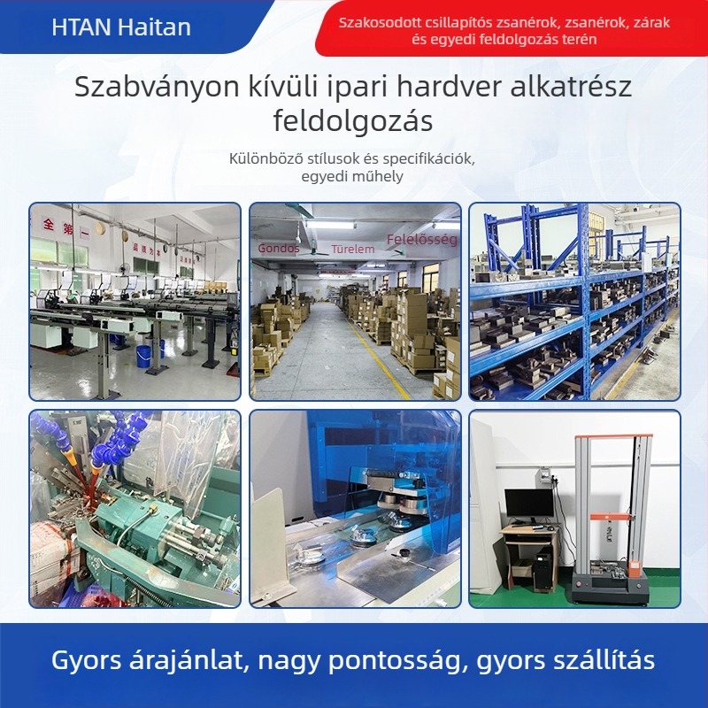 Haitan rozsdamentes acél dampoló csuklópánt nyomatékkal, állítható megálló pozícióval és tartóval gyári berendezésekhez