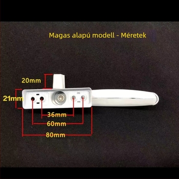 UPVC ablakkezelő zár, nyíló ablakokhoz, kifelé nyíló