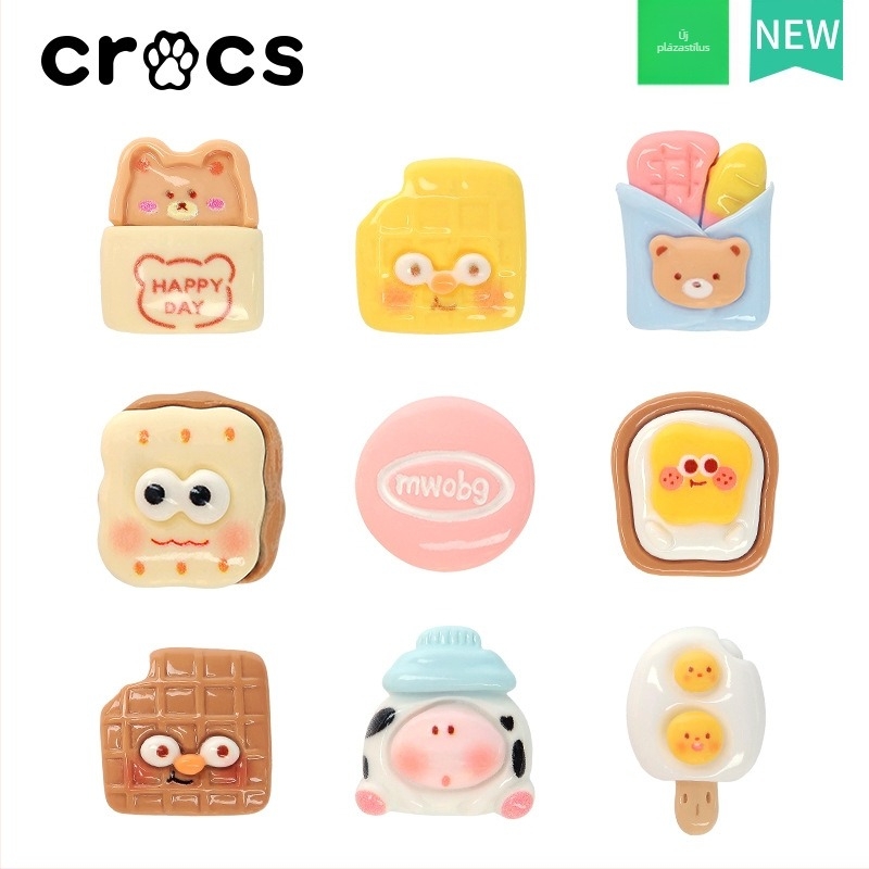 Crocs-stílusú kacsa motívumú cipődísz, csat és virág – DIY kiegészítők