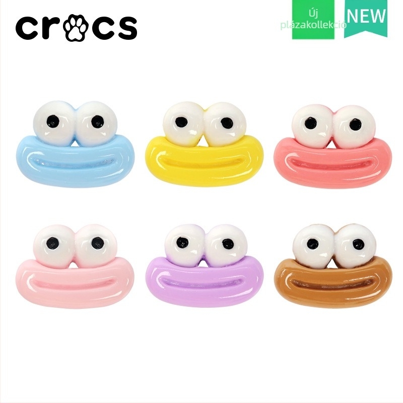 Crocs-stílusú kacsa motívumú cipődísz, csat és virág – DIY kiegészítők