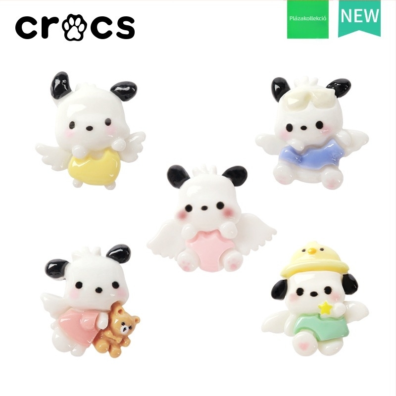 Crocs-stílusú kacsa motívumú cipődísz, csat és virág – DIY kiegészítők