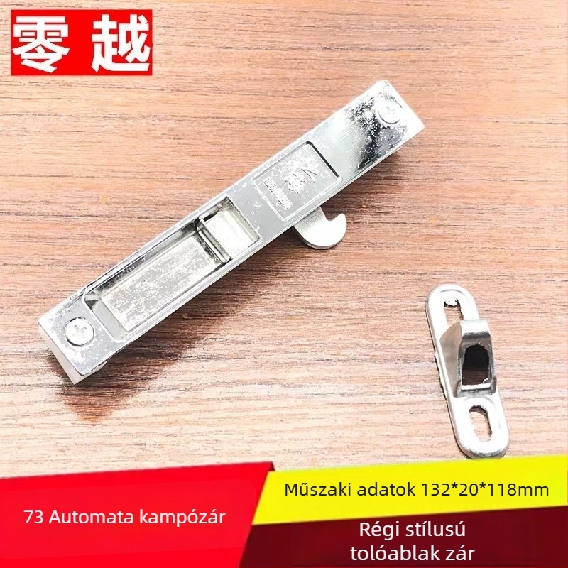 73-as modell automata ablakzár csúszóablakokra – cinkötvözet, modern minimalist dizájn, kampózár