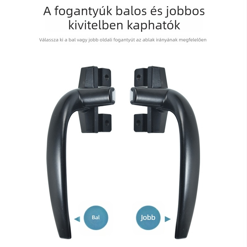 Ajtókilincs záras, alumíniumötvözetből, modern minimalista stílus, 38-as típusú kilincs, 7 féle kilincs
