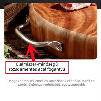 Rozsdamentes acél vágódeszka fogantyú, 8 mm, erős kivitel