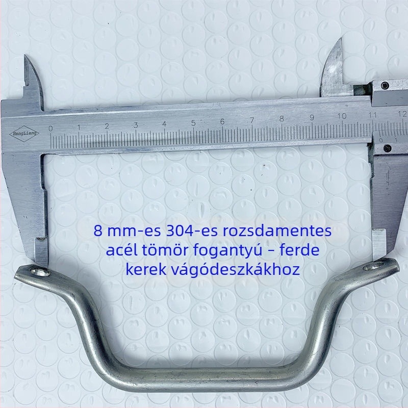 Rozsdamentes acél vágódeszka fogantyú, 8 mm, erős kivitel