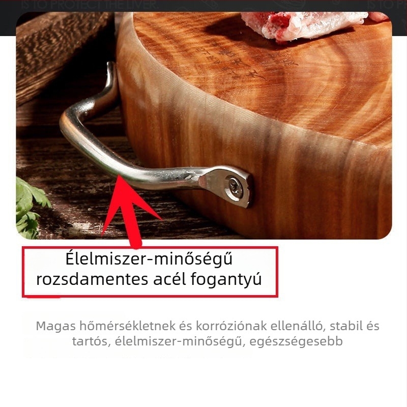 Rozsdamentes acél vágódeszka fogantyú, 8 mm, erős kivitel