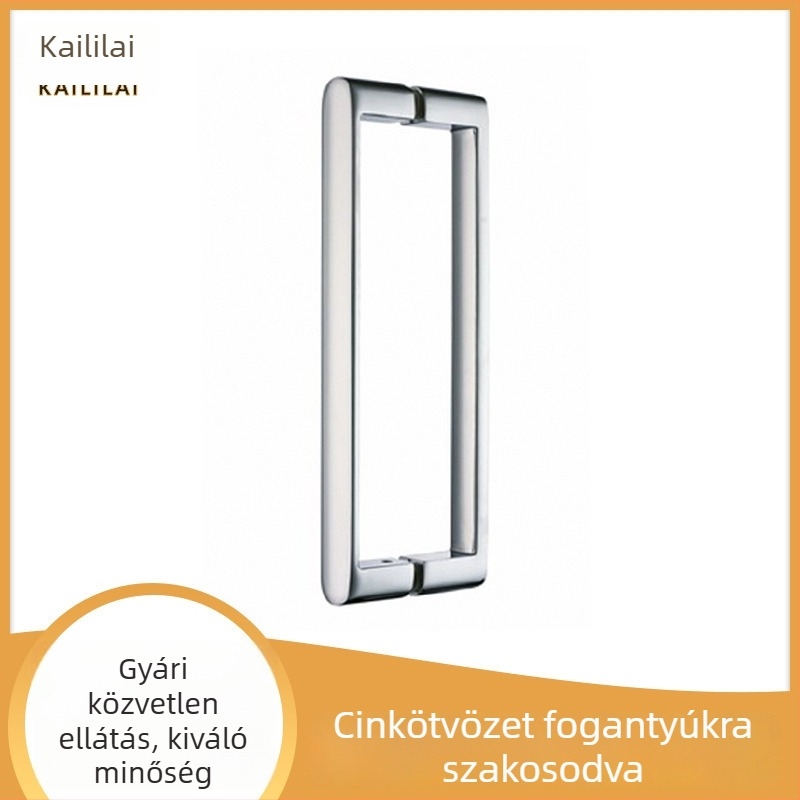 K210A cinköntvözet, 200 mm lyukosztás, páros tolófogantyú zuhanykabinhoz – fürdőszobai kiegészítő