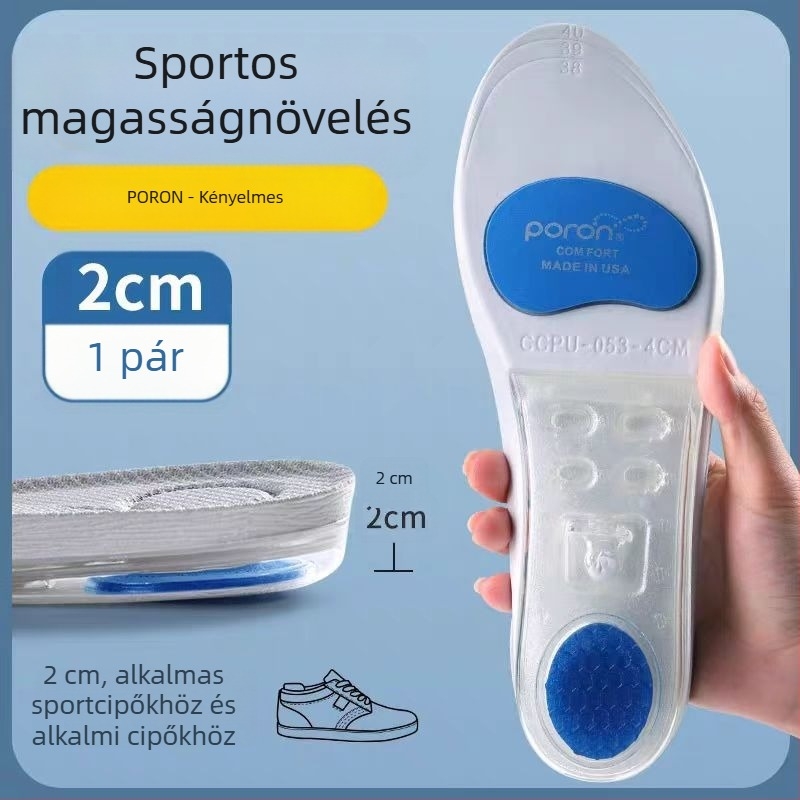 Tiger Steps magasságító talpbetét légpárnás – teljes hosszúságú, uniszex, ütéscsillapítás, visszacsapás, csúszásmentes futáshoz és sporthoz