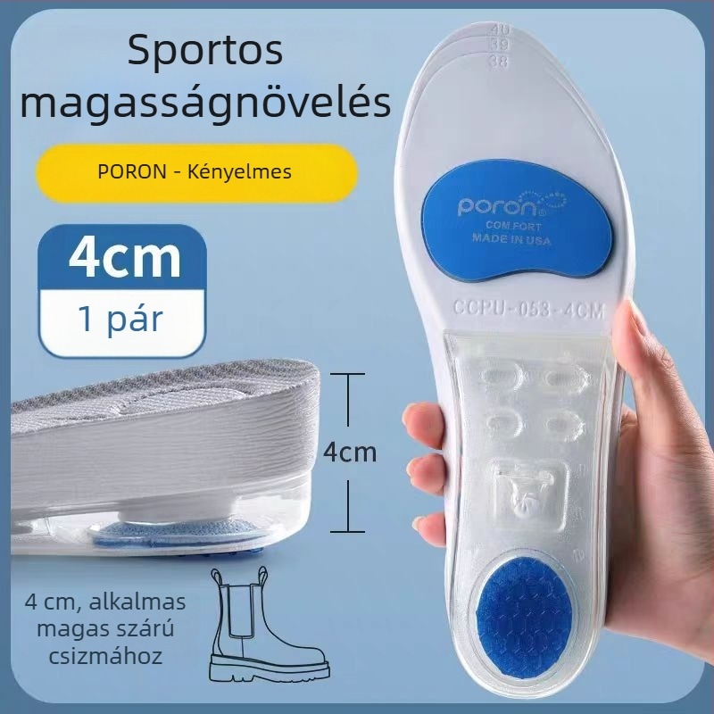 Tiger Steps magasságító talpbetét légpárnás – teljes hosszúságú, uniszex, ütéscsillapítás, visszacsapás, csúszásmentes futáshoz és sporthoz