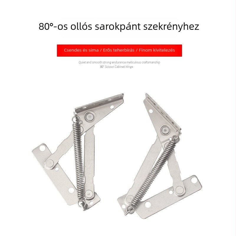80°-os ollós zsanér összecsukható ajtókhoz és kanapéágyakhoz – bútorkiegészítő