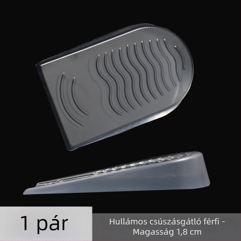 Átlátszó szilikon sarokpad, ütéscsillapító, csúszásmentes, puha, fél számmal magasító