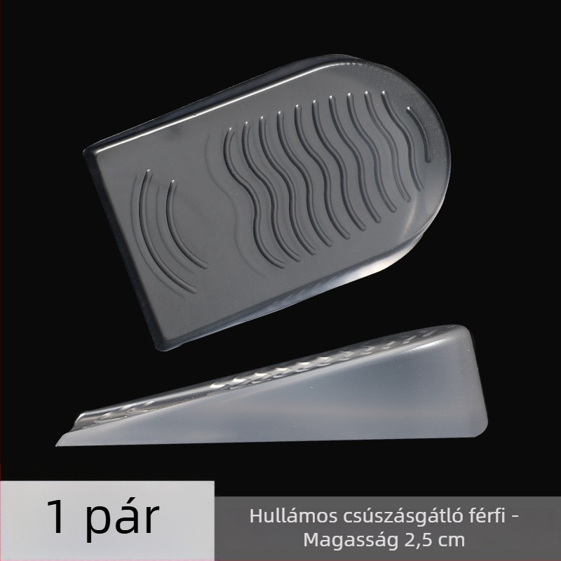 Átlátszó szilikon sarokpad, ütéscsillapító, csúszásmentes, puha, fél számmal magasító