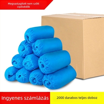 Egyszer használatos cipővédők nem szőtt anyagból, beltéri használatra, vastagított, kopásálló, vízálló és csúszásmentes, 2000 darab
