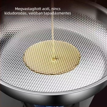 Titánium serpenyő, lapos aljzattal, bevonat nélkül, tapadásmentes, felső kategóriás, otthoni használatra, vastagított alj