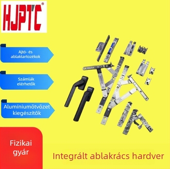 Integrált ablak hardver készlet: 304 rozsdamentes acél, teherbíró pántok, alumínium ötvözet keret, nyíló ablakhoz és beépített szúnyogháló