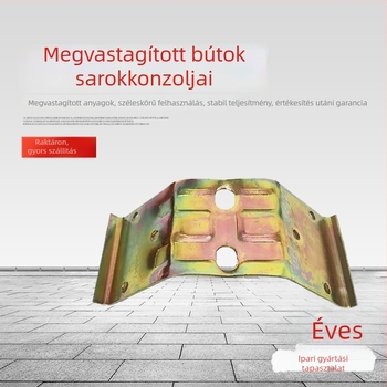 Vastagított asztal sarok-tartó és székláb csatlakozó, vasból készült bútoralkatrész